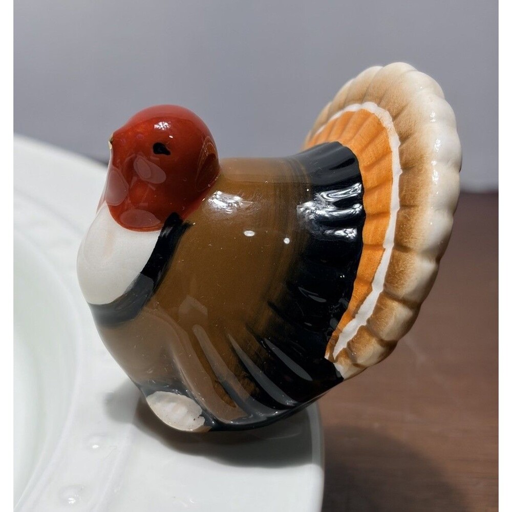 Nora Fleming GOBBLE GOBBLE Thanksgiving Turkey Mini Platter Charm
